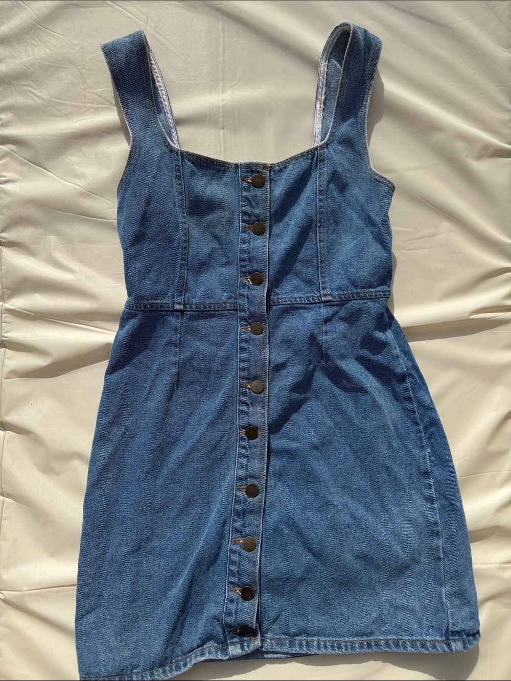 URBAN OUTFITTERS - Classic Blue Denim Button-Front Sundress